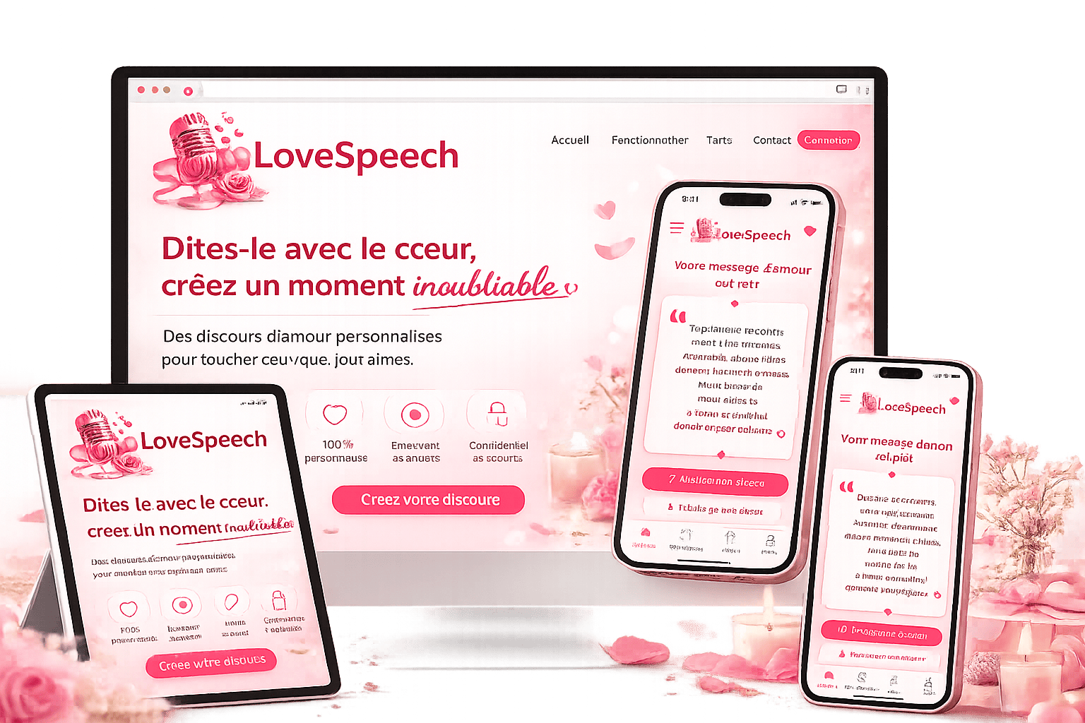 LoveSpeech prépare une déclaration d’amour personnalisée